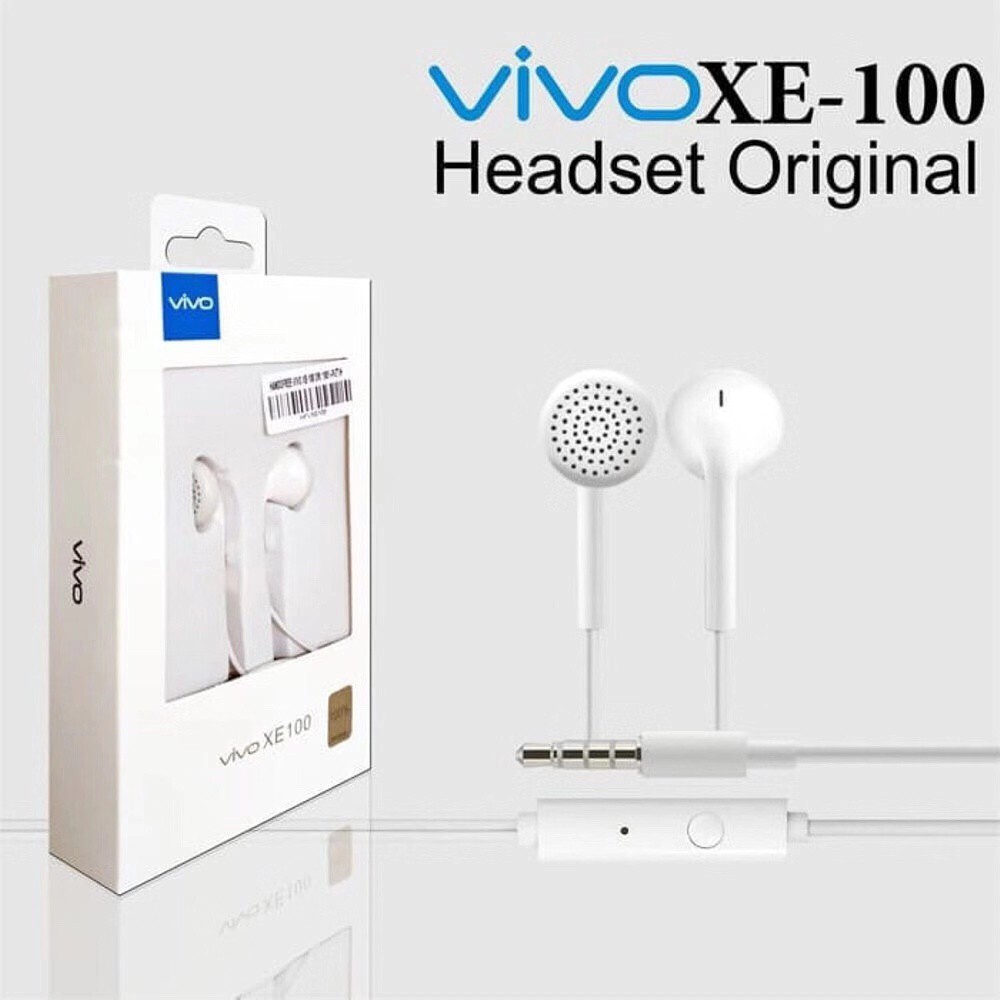 Tai nghe chính hãng Vivo XE100 chất lượng cao cho Vivo XE100 X5 X6 X7 X9 X20 X21 X23 V5 V7 Z1 Z3 Z5