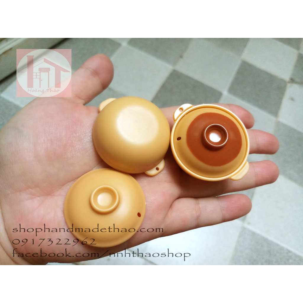 Miniature trang trí mô hình, dollhouse_Nồi nhựa