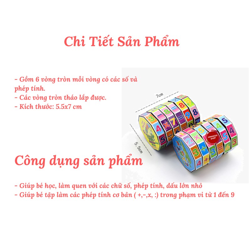 [Mã LIFETOYS1 giảm 30K đơn 99K] Đồ Chơi Rubic Toán Học Giúp Bé Học Số Và Các Phép Tính Cơ Bản