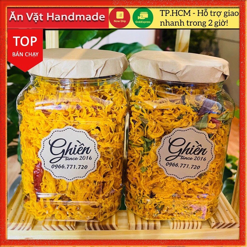 ( Đồ ăn vặt ) 1Kg Khô gà lá chanh bơ tỏi Sài Gòn