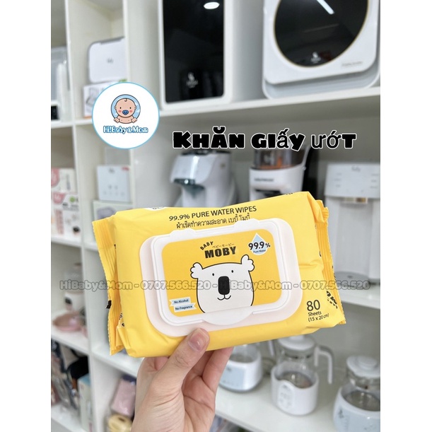 KHĂN ƯỚT MOBY [80 tờ]