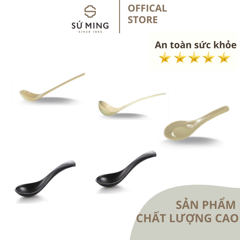 Muỗng Cơm, Thìa Nhựa Melamine Cao Cấp Dùng Trong Nhà Hàng, Quán Ăn