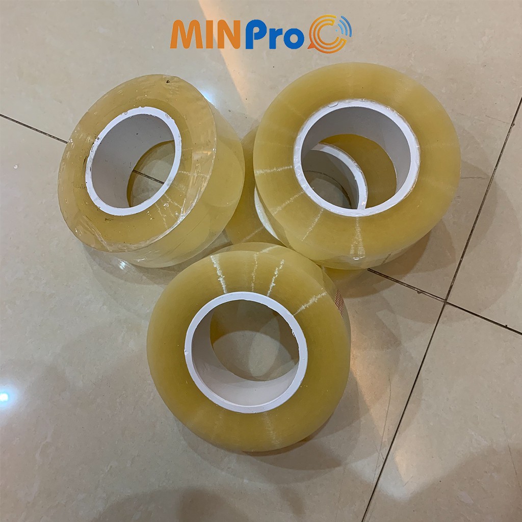 Băng dính keo trong loại 0,5kg/cuộn gói hàng, dán thùng giá xưởng - MINPRO