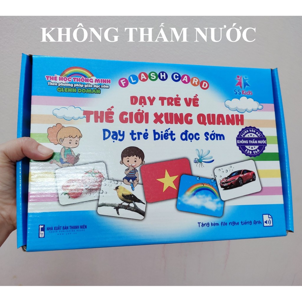 Thẻ Học Thông Minh Loại To A5 Flashcard Cho Bé Thẻ Học Glenn Doman  Không Thấm Nước Giúp Con Phát Triển Ngôn Ngữ