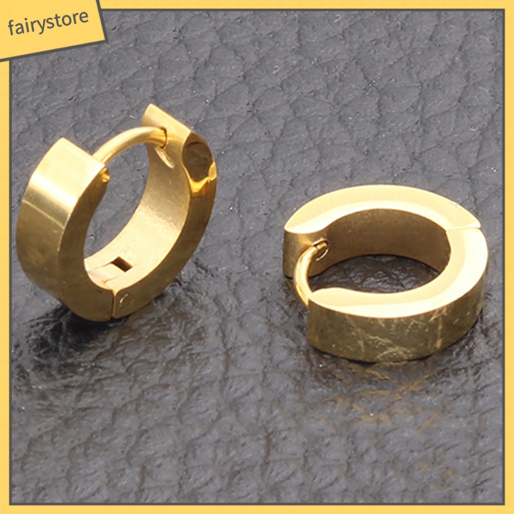 1 Khuyên Tai Unisex Bằng Thép Titan Thời Trang