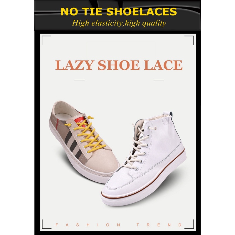 1 Cặp Dây Giày Co Giãn Không Cần Buộc Thời Trang Tiện Lợi