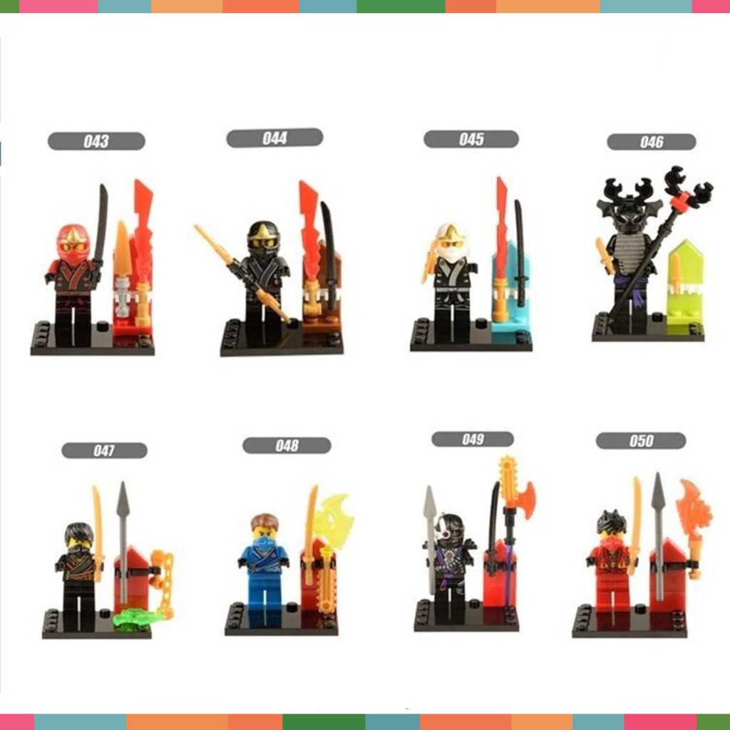 Đồ Chơi Minifigures Nija Go SS3 Các Mẫu Nhân Vật Jay Garmadon Jane Kai X043 - X050