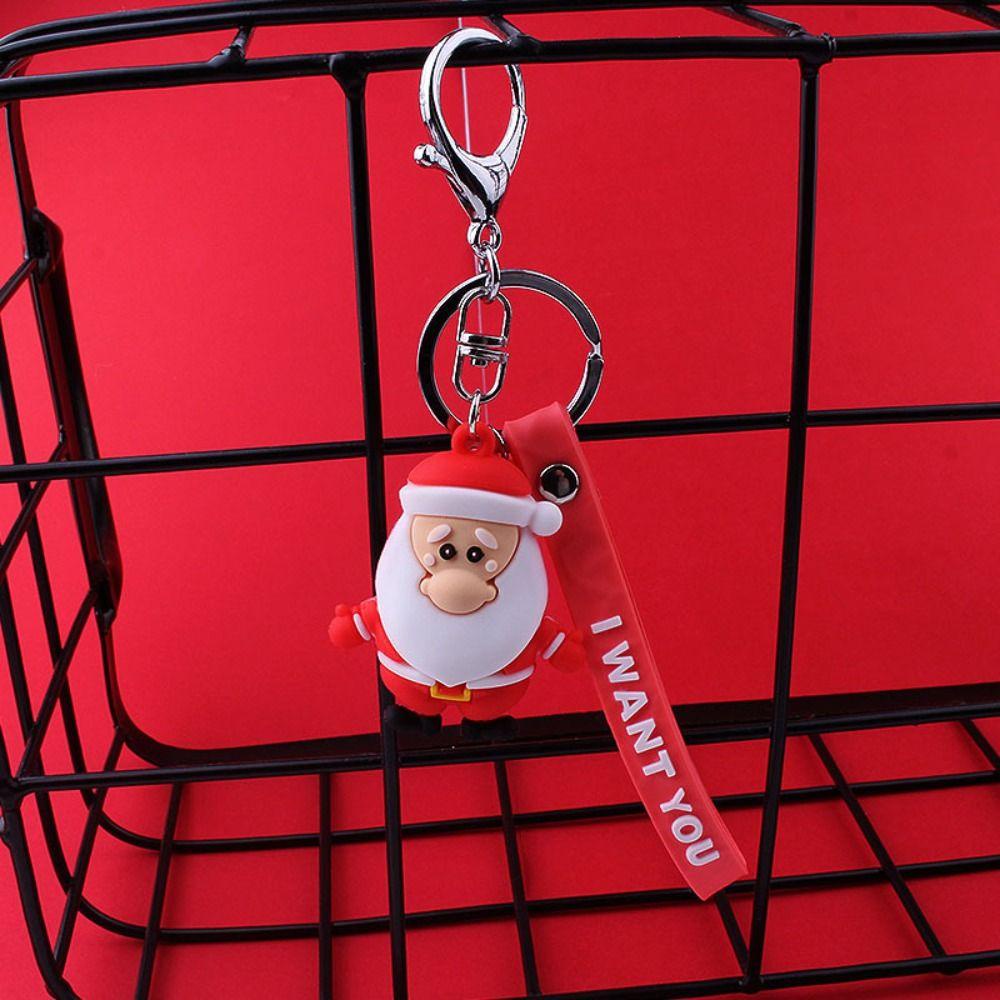 Móc Chìa Khóa Hình Búp Bê Ông Già Noel / Năm Mới Dùng Trang Trí Cây Thông Giáng Sinh