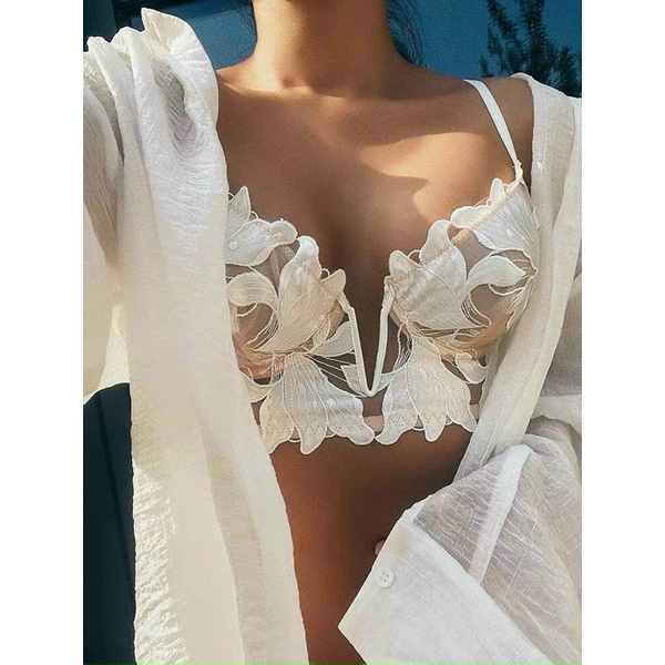 áo Bra gọng họa tiết hoa thêu