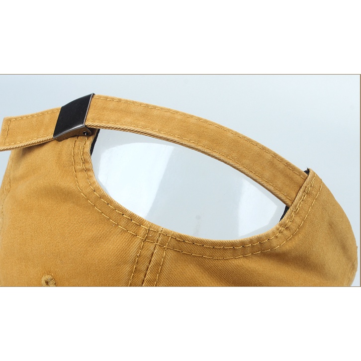 Mũ lưỡi trai họa tiết thêu chữ gắn da nhiều màu sắc cho nam nữ