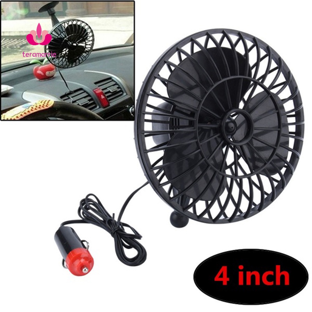 Quạt Làm Mát Mini 12V Không Gây Tiếng Ồn Với Cốc Hút Cho Xe Hơi/Xe Tải Mùa Hè