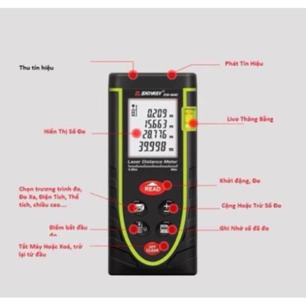 Thước đo khoảng cách laze SNDWAY 40m