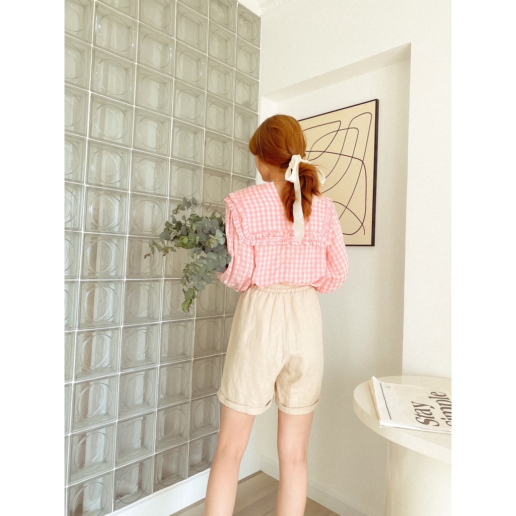 Áo tay dài cổ bèo Kiss Top Gem Clothing SP060583