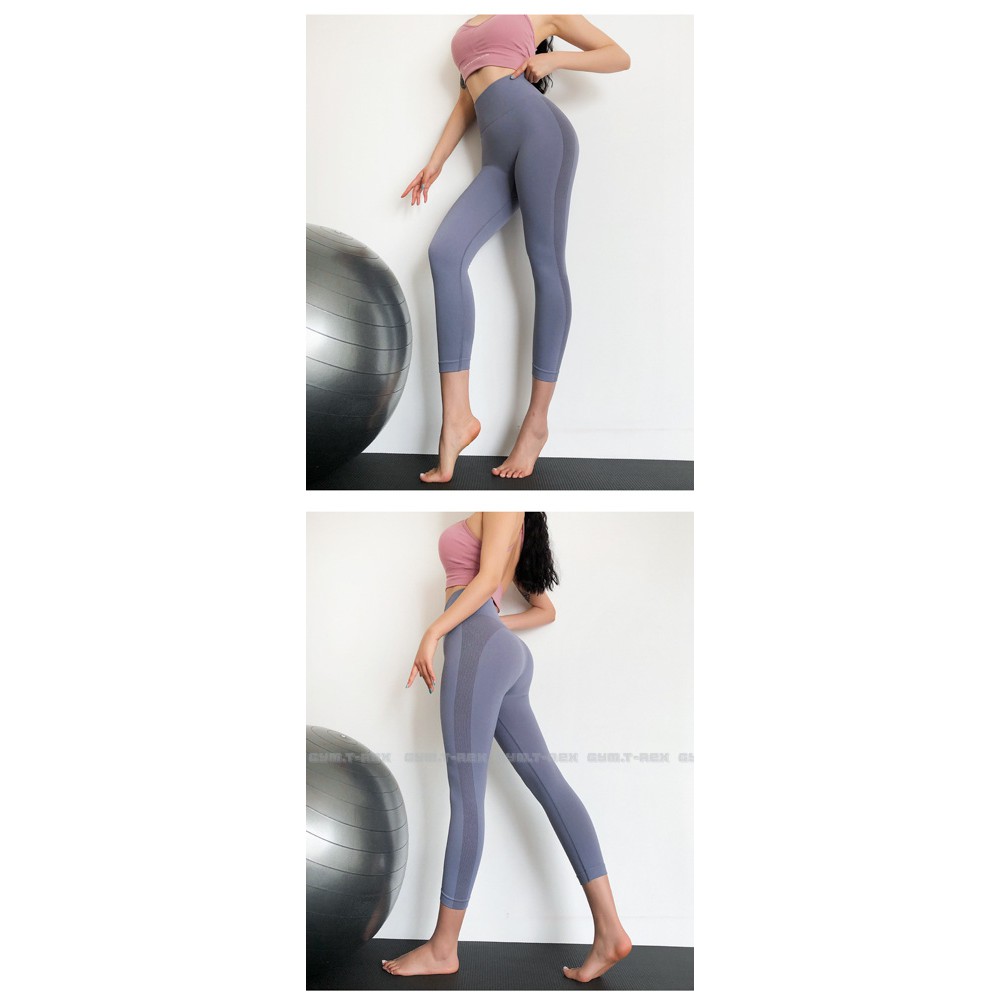 Quần gym nữ cạp cao Misshine thun siêu mịn dáng lửng SP186, Quần legging nữ yoga nâng mông gen bụng - Gym Trex