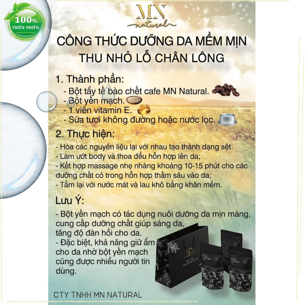 Bột Tẩy Tế Bào Chết Cafe MN NATURAL ❤  FREESHIP ❤ Giúp Tẩy Da Chết, Dưỡng Trắng Da ❤  Dạng Bột 200gr | BigBuy360 - bigbuy360.vn