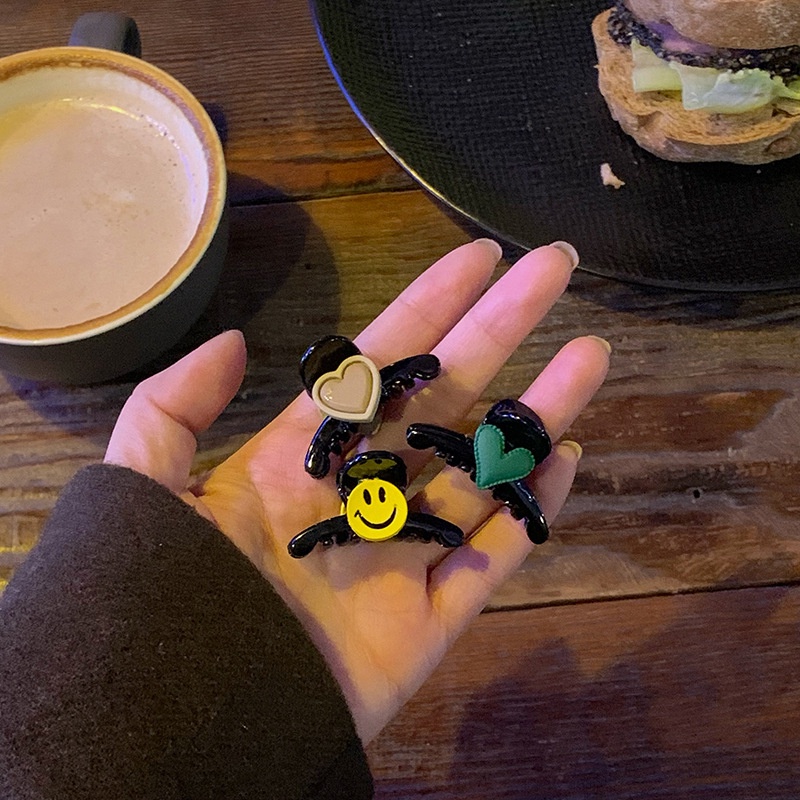 Kẹp Tóc Acrylic Hình Trái Tim Dễ Thương Phong Cách Hàn Quốc Cho Nữ