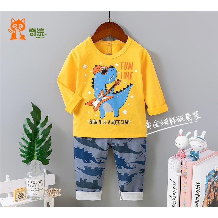 (size nhỡ)Bộ Dài Tay Xuất Hàn Cho Bé size 1-10 tuổi(8-38kg), Đồ Bộ Mặc Đi Ngủ Đi Lớp Nhiều Mẫu size 90-155