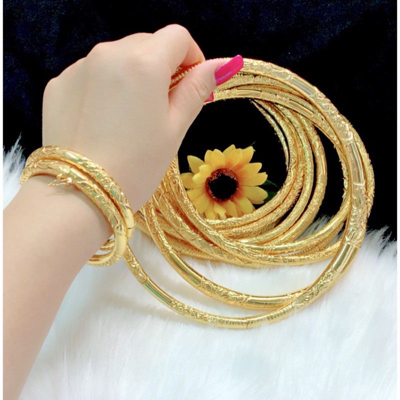 KIỀNG CƯỚI CÔ DÂU HM JEWELRY MẠ VÀNG 24k BỀN MÀU SIÊU ĐẸP