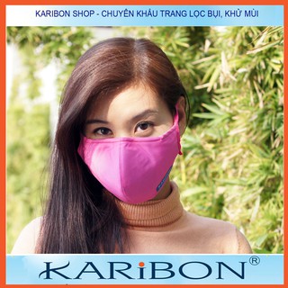 Combo 2 khẩu trang Karibon Cotton 8 lớp, lọc bụi và khử mùi