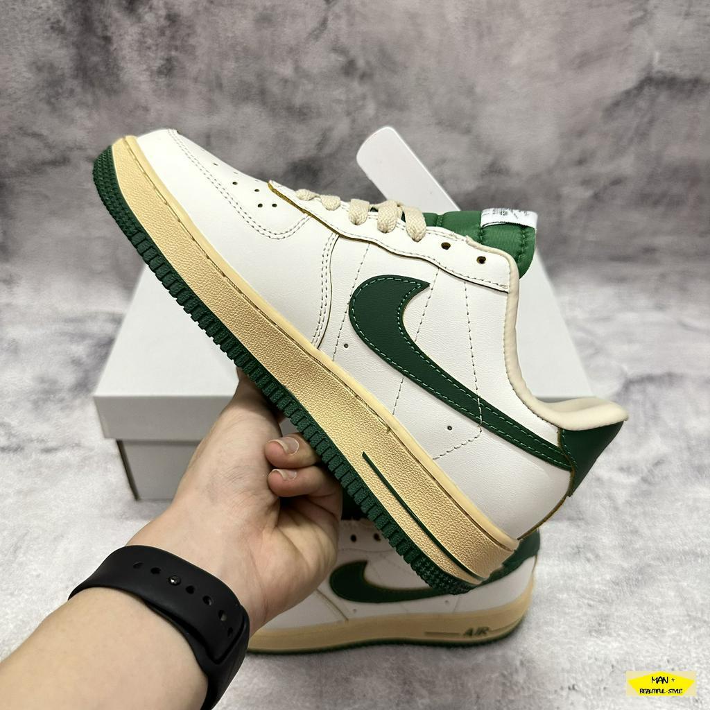 Giày Air Force 1 Low Vintage Gorge Green trắng kem, giày AF1 trắng vệt xanh mẫu mới 2023 dành cho nam nữ