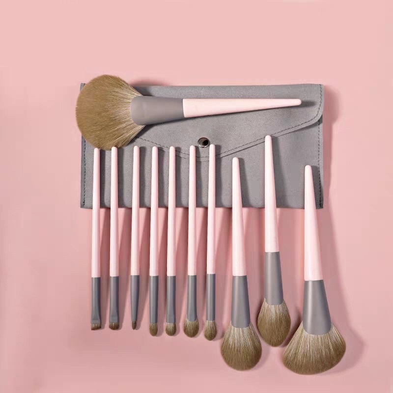 Bộ cọ trang điểm 11 cây màu hồng makeup chuyên nghiệp