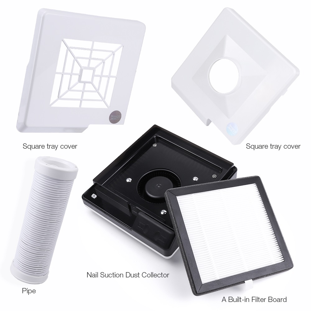 Máy Hút Bụi Làm Sạch Móng Tay 2 Trong 1 Tiếng Ồn Thấp Có Thể Tái Sử Dụng Dùng Cho Salon Làm Móng