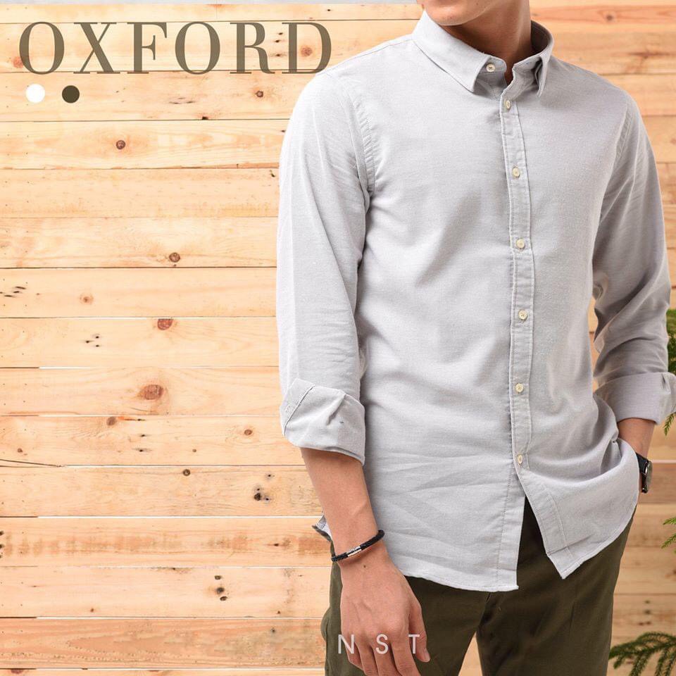 Sơ Mi Nam Chất Liệu OxFord 100% Cotton, Mẫu 2022, Tay dài, Dáng Xuông.