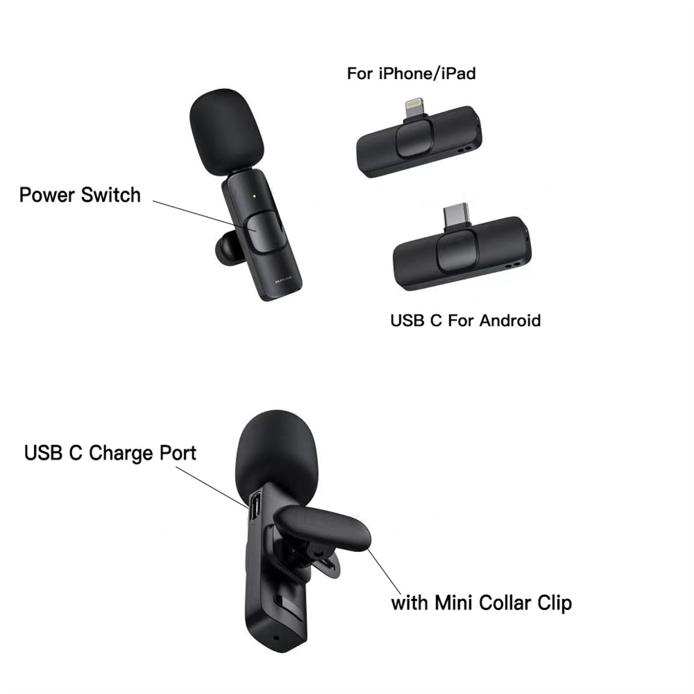 Micro Cài Áo Không Dây Chuyên Nghiệp Tương Thích Với Iphone Android Điện Thoại