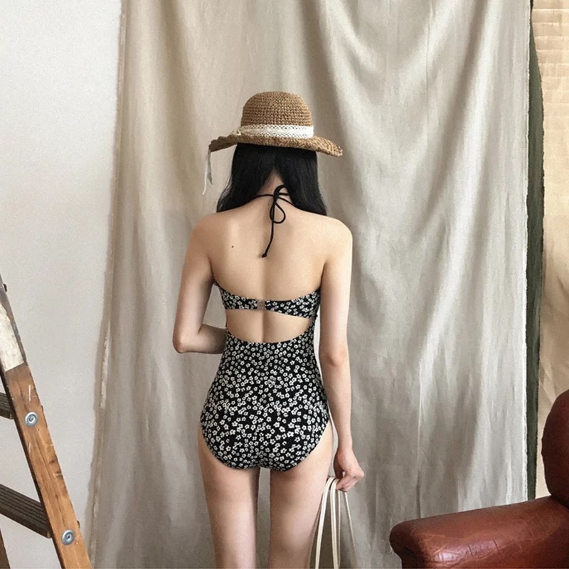 [Hàng Nhập] Đồ bơi - Bikini liền thân che bụng hoa nhí nữ tính #2321