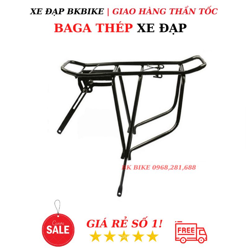 Baga Thép Xe Đạp Thể Thao - Sơn Tĩnh Điện, Tải trọng 50kg