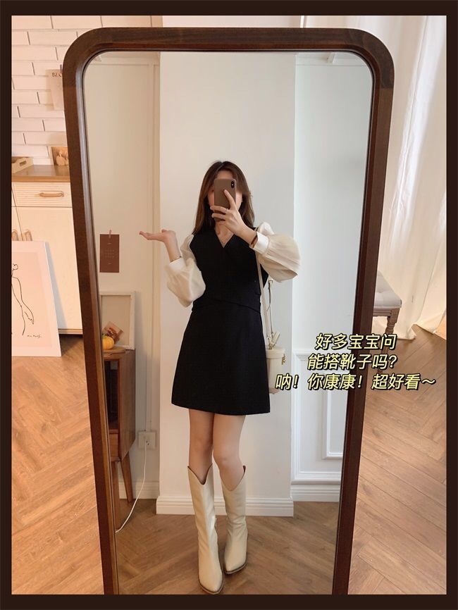 Đầm Dáng Ngắn Tay Dài Chiết Eo Thời Trang Trẻ Trung Dành Cho Bạn Nữ | BigBuy360 - bigbuy360.vn