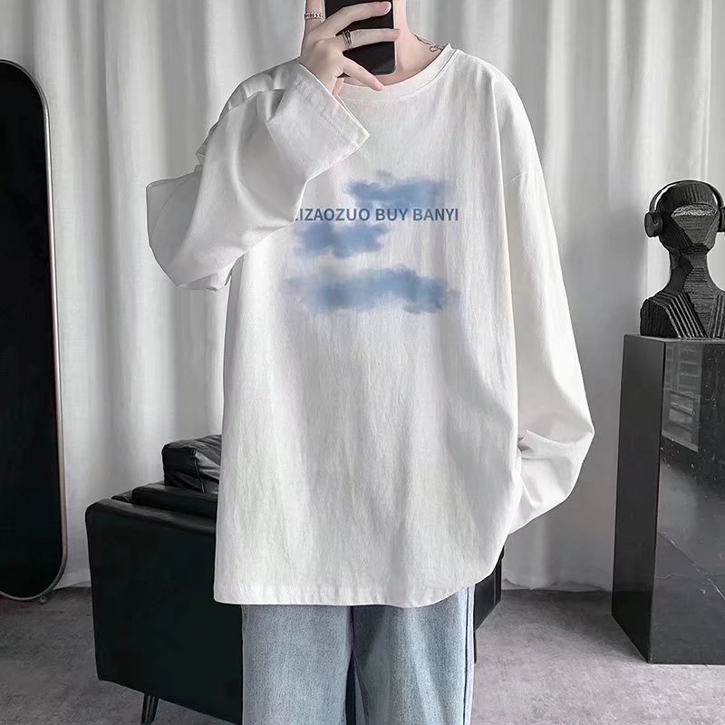 Áo Thun Nam Tay Dài Unisex Form Rộng - PPUT26 Vwill - Chất Cotton Mềm Mát - Oversize &lt; 45-99kg - Tay Áo Rộng Thoải Mái
