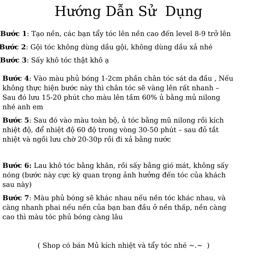 Nhuộm phủ bóng Hàn Quốc 5D NEV-Color tone màu thời trang , màu pha săn không cần oxi , tóc nhuộm bóng đẹp