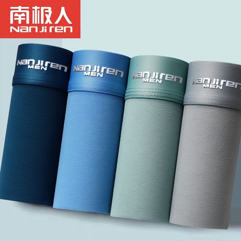 [ NANJIREN ] Set 4 Quần Lót Boxer Màu Sắc Thời Trang Cho Nam