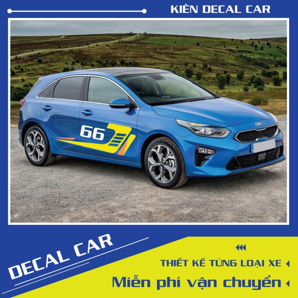 Tem dán xe ô tô  Kia K3 kiểu dáng thể thao-decal K3 decal_oto