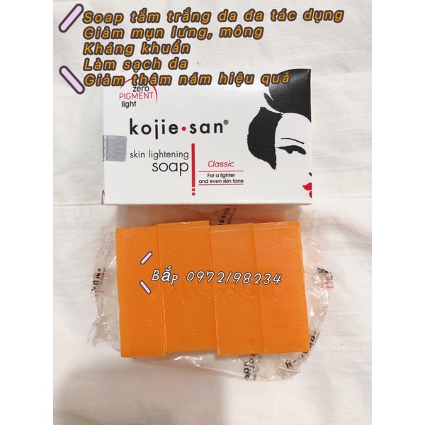 KojieSan Skin Lightening Soap Trắng da(135g) MUA TẶNG KÈM TÚI LƯỚI TẠO BỌT