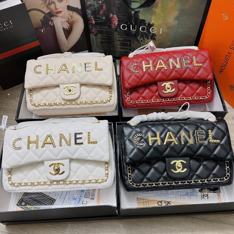 TÚI CHANEL CLASSIC LOGO SUPPER FULLBOX SEAL (ảnh thật)