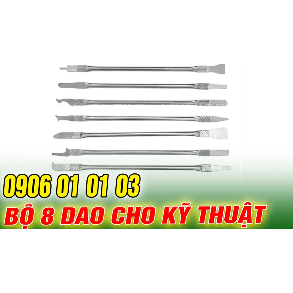 Bộ 8 dao kỹ thuật, dành cho thợ đóng chipset , thợ sửa máy tính, laptop, điện thoại
