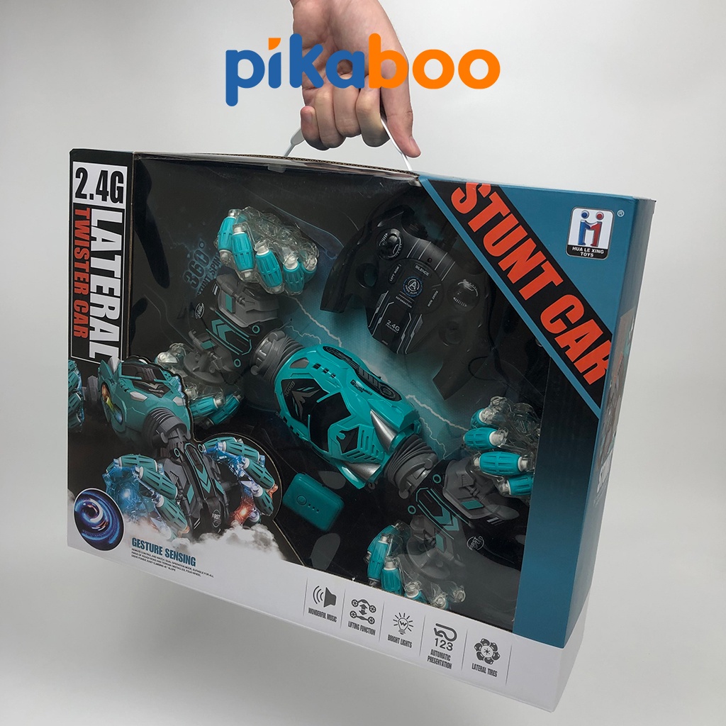 Xe điều khiển từ xa tốc độ cao, ô tô điều khiển từ xa cao cấp Pikaboo bằng cử động tay và tay cầm xoay 360 độ