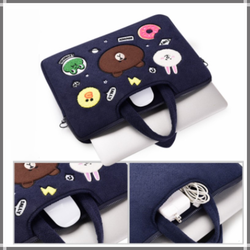 ⭐️ Kho Sẵn Sàng⭐️Túi Đựng Laptop Macbook Hình gấu Nâu Phong Cách Hàn Quốc