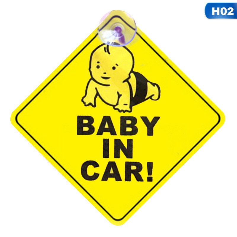 Sticker vinyl chữ &quot;baby on board&quot; dán xe hơi cảnh báo an toàn