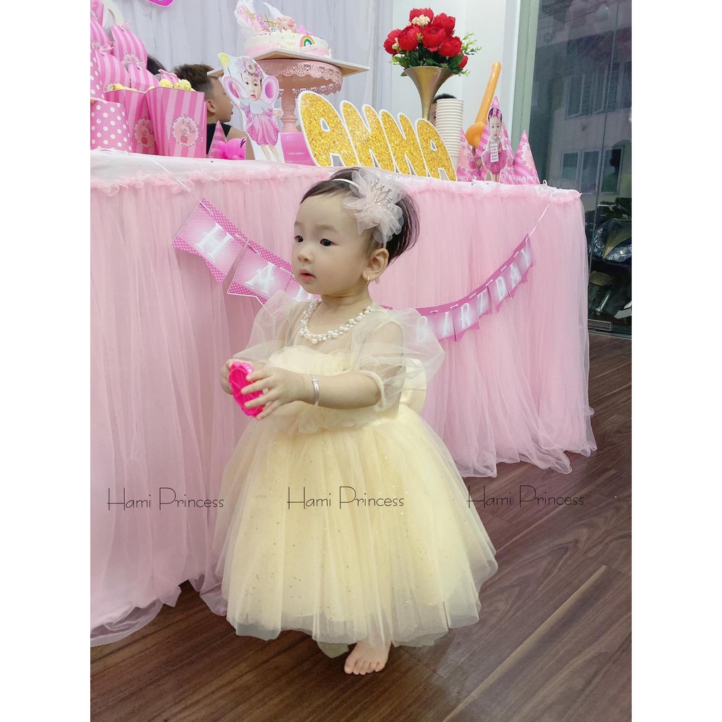 Váy Công Chúa Bông Hoa Đáng Yêu Cho Bé Gái HAMI PRINCESS ❤️ Tặng Kèm Phụ Kiện