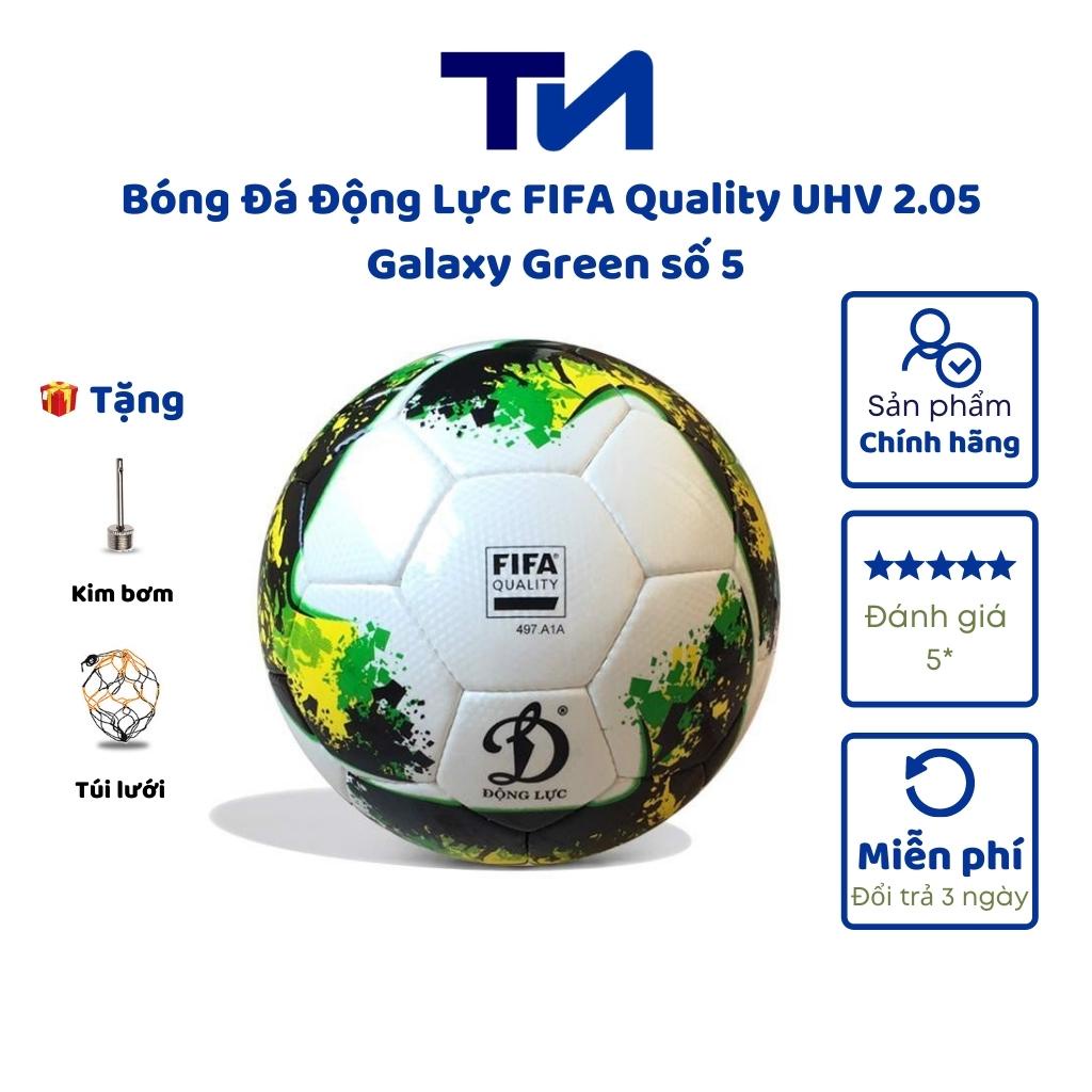 Bóng Đá Động Lực FIFA Quality UHV 2.05 Galaxy Green số 5 Chính Hãng  -  Tặng Kèm Kim Bơm Bóng Và Túi Lưới