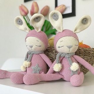 thỏ len HandMade 40cm- Sleeping Bunny Zoe