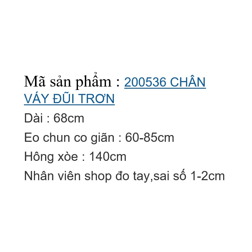 200536 Chân váy midi nữ - chân váy đũi mềm mát dày dặn nhiều màu freesize cạp chun