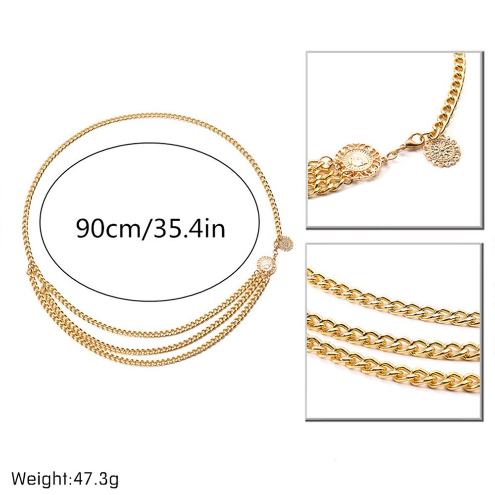 Thắt lưng tua rua gắn mặt phụ kiện cho nữ
