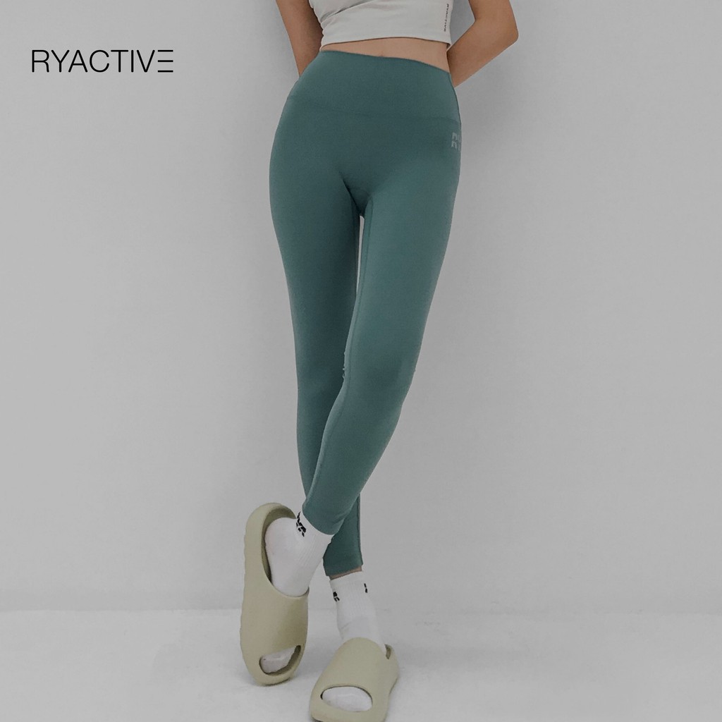 Quần tập yoga/thể thao lưng cao RYACTIVE - RYA Legging Blue Grass