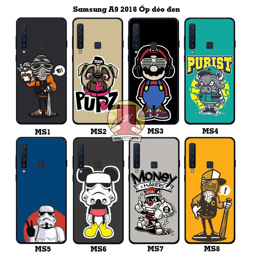 Ốp lưng Samsung Galaxy A9s A9 2018 dẻo đen in hình Phần B