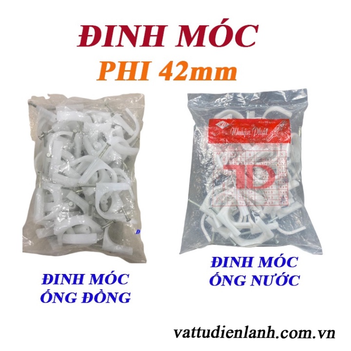 Đinh móc ống nước, ống đồng, dây điện phi 42