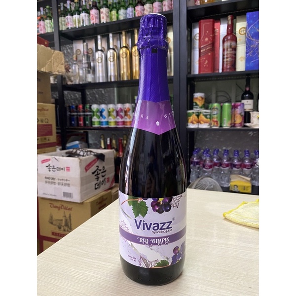 Nước Trái cây Đà Lạt VIVAZZ 750ml-Vị Nho Đỏ